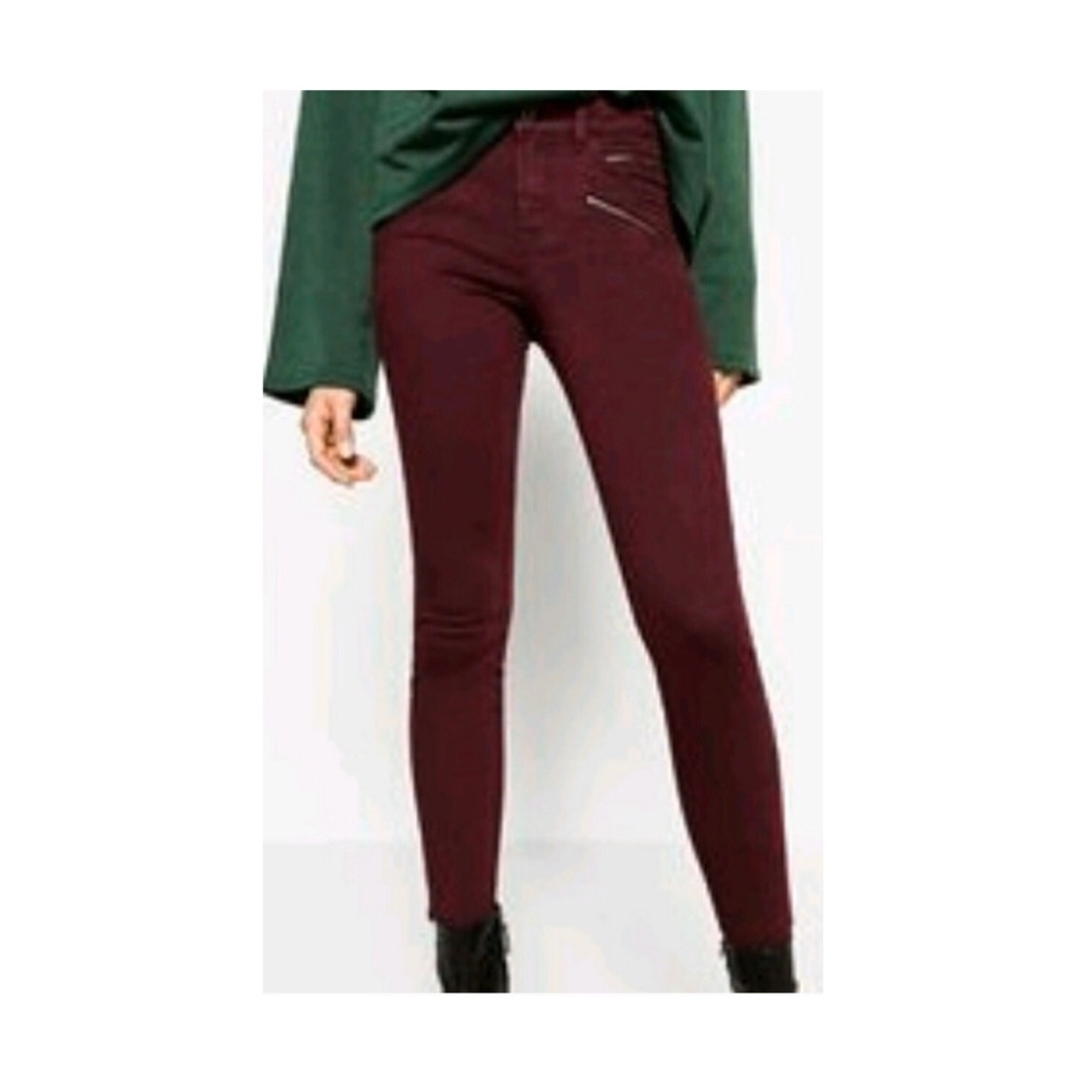 ZARA Basic Z1975 Maroon Jeans